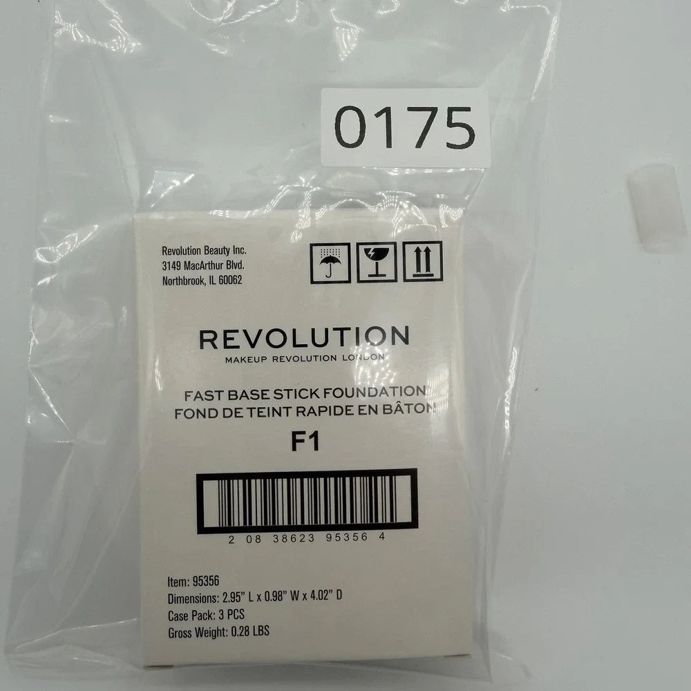 Makeup Revolution Fast Base Stick Foundation F1 London Makeup 3 Pack